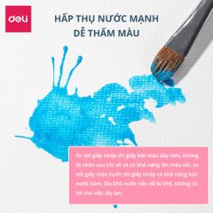 Giấy Vẽ Màu Nước Chuyên Dụng Deli 73917/73918/73920 - Độ Dày 230gsm, 20 Tờ, Phù Hợp Cho Nghệ Sĩ Mới Và Chuyên Nghiệp