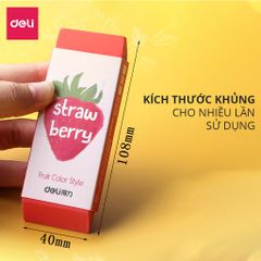 Gôm Tẩy Chì 2B Deli Cỡ Lớn 71050 - Tẩy Sạch, Màu Sắc Đa Dạng, Thiết Kế Gọn Nhẹ - Văn Phòng Phẩm Chất Lượng Cao