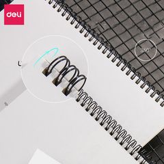 Sổ Phác Thảo Lò Xo Kép Deli 100gsm 40 Trang A4/B5 - Ghi Chép, Vẽ Mỹ Thuật, Phác Thảo Sáng Tạo