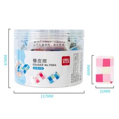 Tẩy Bút Chì Họa Tiết Caro Deli 71064 - Bút Xóa Chất Lượng, Màu Sắc Bắt Mắt, Thiết Kế Nhỏ Gọn, Sạch Sẽ Cho Giấy