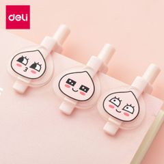 Bộ 3 bút bi gel đen 0.38mm Deli họa tiết Kakao Friends A487 - Bút viết dễ thương, phù hợp cho ghi chép và luyện chữ tự nhiên.