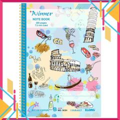 Vở Klong B5 Lò Xo Winner 563H - Vở Kẻ Ngang Chất Giấy Mịn, Thiết Kế Trẻ Trung, Dễ Dàng Ghi Chép, Học Tập