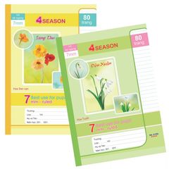 Combo 10 Vở Kẻ Ngang Klong 80 Trang Ivory 4Season MS 819N - Giấy Mịn, Dòng Kẻ Rõ Ràng, Phù Hợp Học Tập