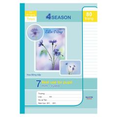 Combo 10 Vở Kẻ Ngang Klong 80 Trang Ivory 4Season MS 819N - Giấy Mịn, Dòng Kẻ Rõ Ràng, Phù Hợp Học Tập