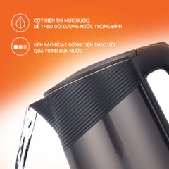 Ấm Siêu Tốc UNIE UE-302 - Dung Tích 1,8L, Công Suất 1800W, Đun Nước Nhanh Chóng, Tiết Kiệm Điện - Thích Hợp Cho Nhà Bếp Hiện Đại