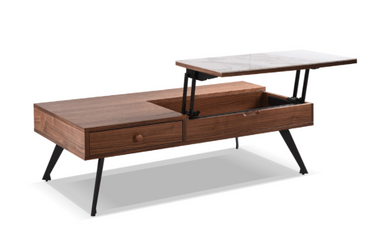 Bàn Trà Orlando Gỗ Óc Chó Hiện Đại - Mặt Ceramic Tây Ban Nha, Thiết Kế Sang Trọng Với Ngăn Kéo Tiện Lợi Từ HomeLand