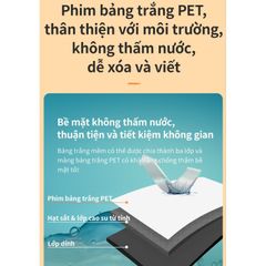 Bảng Từ Trắng Không Viền 600x900mm Deli 8716 - Tiện Lợi, Có Thể Cắt, Dễ Dàng Gấp Gọn, Bám Dính Tốt Cho Tủ Lạnh Và Bảng Trắng