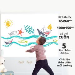 Bảng Từ Trắng Không Viền Deli 50007/50008 - Tiện Lợi, Có Thể Cắt Rời, Bám Dính Mọi Bề Mặt, Đồ Dùng Học Tập Thiết Thực