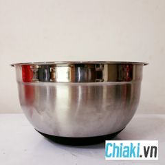 Bát Trộn Inox Đường Kính 24cm Có Đế Cao Su Chống Trượt - Dụng Cụ Làm Bánh Chất Lượng Cao Tại Việt Nam