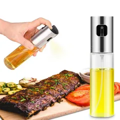 Bình Xịt Dầu Ăn Thủy Tinh 100ml - Dụng Cụ Nhà Bếp Thiết Kế Thông Minh, Chống Nhỏ Giọt, Phun Sương Tiện Lợi, Vệ Sinh Dễ Dàng