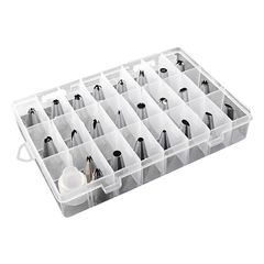 Bộ 24 Đui Bắt Kem Inox Cao Cấp - Dụng Cụ Trang Trí Bánh Cupcake, Bánh Gato Độc Đáo và Chuyên Nghiệp