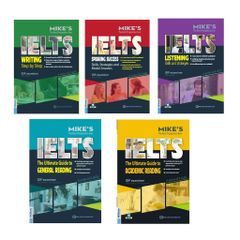 Combo 5 Cuốn Sách Luyện Thi IELTS Mike's(Writing, Reading, Speaking, Listening)