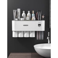 Bộ Nhả Kem Đánh Răng Tự Động Dán Tường Oenon - Kệ Để Đồ Tiện Lợi, Giúp Tối Ưu Hóa Không Gian Nhà Tắm