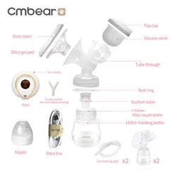 Bộ Phụ Kiện Máy Hút Sữa Điện Cmbear - Silicone BPA Free, Thay Thế Cho Máy Hút Sữa, Dụng Cụ Thiết Yếu Cho Mẹ Bỉm Sữa