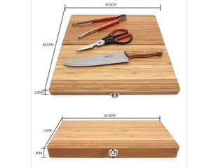 Bộ Thớt Gỗ Đựng Dao 4 Món Tiện Lợi Cho Cắm Trại, Dã Ngoại – Thiết Kế Thông Minh, Gấp Đôi, Thép Không Gỉ, Dụng Cụ Bếp Tiện Dụng