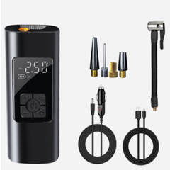 Bơm Hơi Điện Lốp Ô Tô Đa Năng Không Dây - Bơm Nhanh, Tích Hợp Pin Sạc và LED, Phù Hợp Cho Ô Tô, Xe Máy, Xe Đạp, Bóng