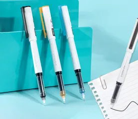 [Hộp 6 chiếc] Bút bi nước mực gel 0.5mm nắp đậy vỏ nhiều màu Deli S867