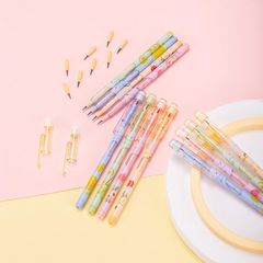 Bút Chì Khúc HB Deli CC095 - Bút Vẽ Kèm Đầu Tẩy Dễ Thương Họa Tiết Ngẫu Nhiên Cho Trẻ Em, Văn Phòng Phẩm Giá Tốt