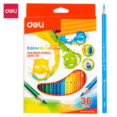 Bút Chì Màu Học Sinh 3 Cạnh Deli - 12/18/24/36 Màu Sắc Tươi Sáng, Dễ Cầm Nắm, Hỗ Trợ Sáng Tạo Cho Trẻ Em