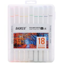 Bút Lông Màu Hai Đầu Baoke MP2923 - Bút Vẽ Đầu To & Nhỏ Thoải Mái Sáng Tạo, 12-48 Màu Sắc Tươi Sáng, Hàng Chính Hãng