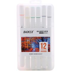 Bút Lông Màu Hai Đầu Baoke MP2923 - Bút Vẽ Đầu To & Nhỏ Thoải Mái Sáng Tạo, 12-48 Màu Sắc Tươi Sáng, Hàng Chính Hãng