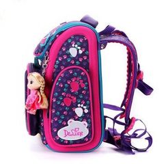 Cặp Chống Gù Lưng DeLune Họa Tiết Chó Trắng Của Nga - Giúp Bảo Vệ Cột Sống Cho Trẻ, Chất Liệu Cao Cấp Siêu Bền