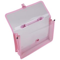 Cặp học sinh 2 ngăn Deli EB50232/EB50242 - Nhựa PP trong suốt, thiết kế tiện dụng, kích thước A4, màu xanh hồng, đồ dùng học tập lý tưởng.