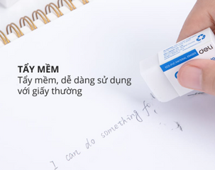 Combo 2 Cục Tẩy Deli EH03010 - Tẩy Không Bụi Dùng Cho Thi Cử, Thi Trắc Nghiệm, Tẩy Xóa Sạch, An Toàn, Dễ Dàng Sửa Bài