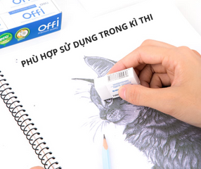 Combo 2 Cục Tẩy Deli EH03010 - Tẩy Không Bụi Dùng Cho Thi Cử, Thi Trắc Nghiệm, Tẩy Xóa Sạch, An Toàn, Dễ Dàng Sửa Bài