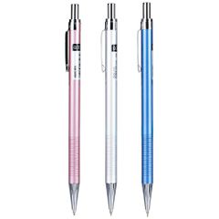 Combo 3 Bút Chì Kim 0.7mm Deli Thân Kim Loại Có Đầu Tẩy E6493 - Bút Viết Đẹp, Bền, Dùng Cho Học Sinh và Văn Phòng