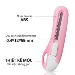 Dao Rọc Giấy Mini Deli 55mm 2024 - Thép SK5 Sắc Bén, Thiết Kế Bỏ Túi, Nhiều Màu Sắc Thời Thượng, Dụng Cụ Tiện Lợi