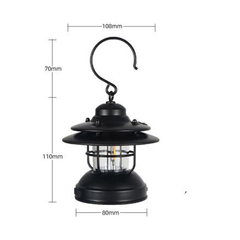 Đèn Cổ Du Lịch Dã Ngoại Vintage Lights Dùng Pin - Đèn Treo Chống Nước, Phong Cách Vintage Cho Cắm Trại, Đi Du Lịch, Trang Trí Ngoài Trời