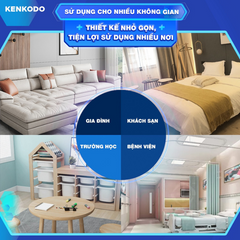 Đèn diệt khuẩn UV-C Kenkodo KK-19 - Khử trùng hiệu quả 99,9%, công nghệ Ozone, điều khiển từ xa, 3 chế độ thời gian khử khuẩn.