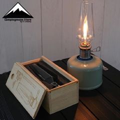 Đèn Gas Cắm Trại Campingmoon T1 - Đèn Du Lịch Thiết Kế Lồng Nến, Ánh Sáng Dịu Dàng, Dùng Khí Đốt Cho Bầu Không Khí Thoải Mái