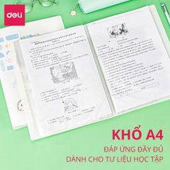 File lá học sinh A4 Deli Vương Nguyên YYDL 72747/72748 - Nhựa PP bền, trong suốt, bìa bắt mắt, sticker dễ thương, sắp xếp gọn gàng