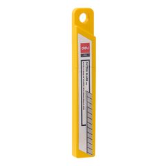 Hộp 10 lưỡi dao rọc giấy Deli E2012 cỡ nhỏ - Lưỡi thép sắc bén, nhọn, tiện lợi cho văn phòng, học tập, đồ dùng hàng ngày