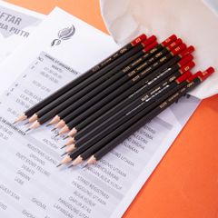Hộp 12 bút chì 2B Deli lục giác đen đỏ CU24820 - Bút vẽ chất lượng cao, thiết kế ergonomics cho cảm giác thoải mái khi sử dụng