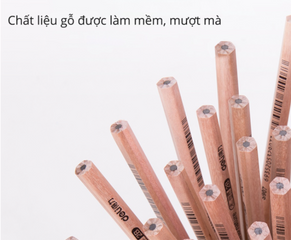 Hộp 30 Bút Chì Lục Gỗ Tự Nhiên Deli S941/S943 - Bút Chì Hội Họa, Đầu Chì Mềm, Thiết Kế Tiện Dụng cho Học Tập và Nghệ Thuật