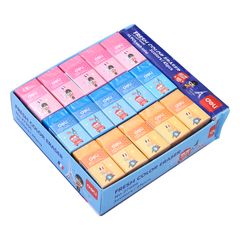 Hộp 45 Cục Tẩy 2B Hình Vẽ Hoạt Hình Deli W27956 - Tẩy Xóa Sạch Sẽ, Thiết Kế Dễ Thương, Đồ Văn Phòng Học Sinh