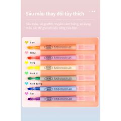 Hộp 6 Bút Highlight Dạ Quang Deli S624 - Màu Sắc Tươi Sáng Cho Ghi Chép Và Tổ Chức - Đồ Dùng Học Tập Hiệu Quả