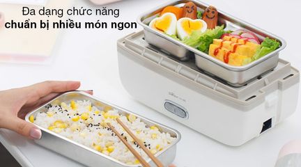 Hộp cơm điện tự nấu đa năng Bear DFH-B10J2 - Giữ nhiệt, dễ mang theo, chất liệu Inox 304, dung tích 1000ml, tiện lợi cho bữa ăn mọi lúc.
