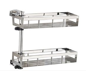 Kệ Gia Vị Xoay 180 Độ Oenon - Inox SUS304 Chất Lượng Cao, Có Thể Điều Chỉnh Chiều Cao, Tiện Lợi Cho Căn Bếp Gọn Gàng