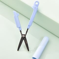 Kéo Tiện Lợi Deli Có Khóa 105mm 77761 - Thiết Kế Nhỏ Gọn, Lưỡi Dao Sắc Bén, Phù Hợp Học Sinh và Văn Phòng