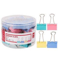 Kẹp bướm Deli E8553A hộp 24 chiếc - Kẹp giấy bền bỉ, chắc chắn, nhiều màu sắc cho văn phòng và học tập