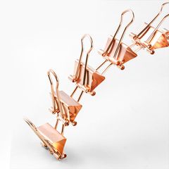 Kẹp Bướm Deli Màu Vàng Hồng - Bộ 15/25/50 Kẹp Thép Không Gỉ Tiện Dụng Cho Văn Phòng, Học Tập Ngăn Nắp