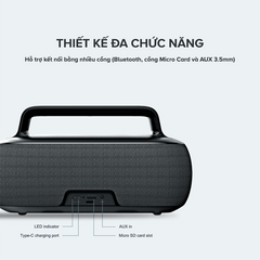 Loa Bluetooth HAVIT SK816BT - Kháng nước IPX6, Pin 5000mAh, Âm Thanh Vòm Chân Thực, Bluetooth 5.0, Phù Hợp Cho Tiệc Ngoài Trời