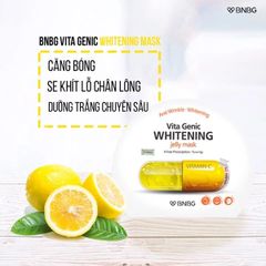 Mặt nạ BNBG Vitamin C Vita Genic Whitening Jelly Mask - Hỗ trợ sáng da và chống oxy hóa, dưỡng trắng tự nhiên, 10 miếng