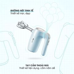 Máy Đánh Trứng Cầm Tay Bear DDQ-B02P5 125W - Tích Hợp 5 Tốc Độ, Thiết Kế Nhỏ Gọn, Phù Hợp Đánh Bột Và Làm Bánh