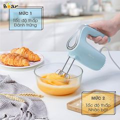 Máy Đánh Trứng Cầm Tay Bear DDQ-B02P5 125W - Tích Hợp 5 Tốc Độ, Thiết Kế Nhỏ Gọn, Phù Hợp Đánh Bột Và Làm Bánh
