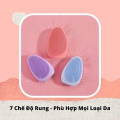 Máy rửa mặt Emmié Premium Facial Cleansing Brush - Sạch sâu, 7 chế độ rung, giúp da khỏe mạnh, dịu nhẹ, hỗ trợ chống lão hóa, bảo hành 12 tháng